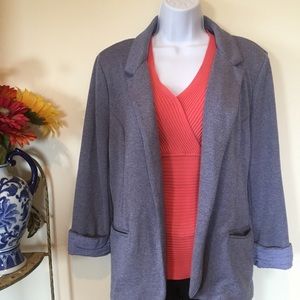 Blue Tweed Knit Blazer